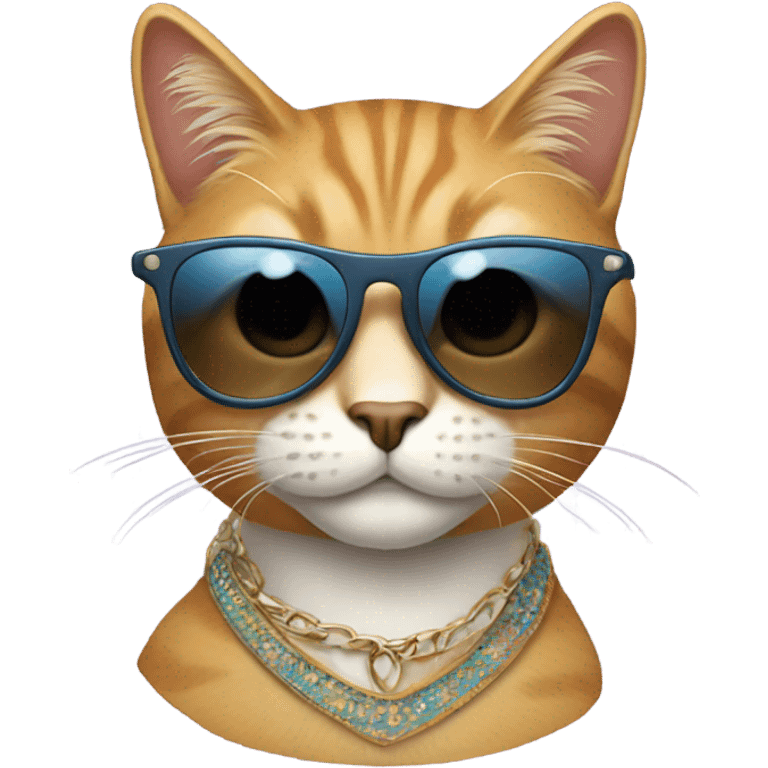 Cat with sunglasses emoji