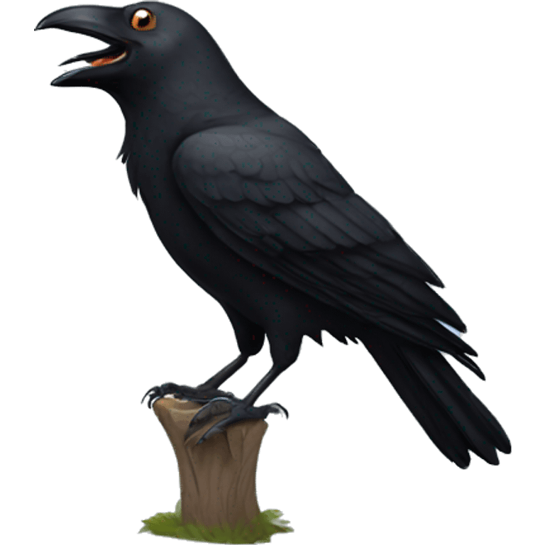 crow laughing emoji