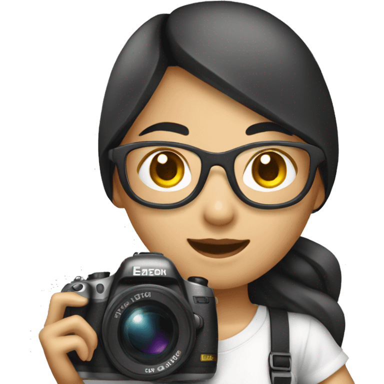 Asian girl photographer emoji