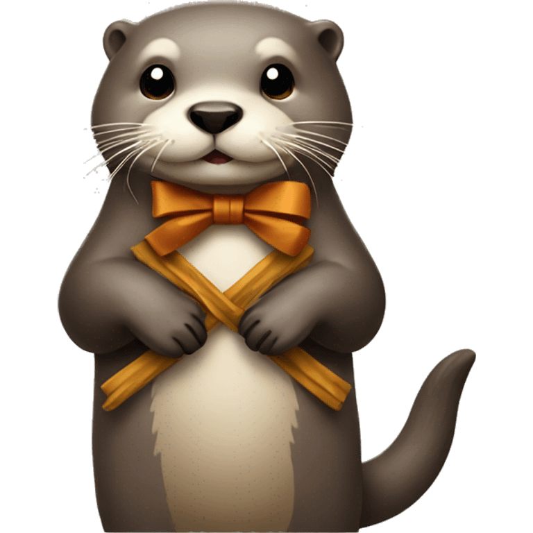 otter with a bow emoji