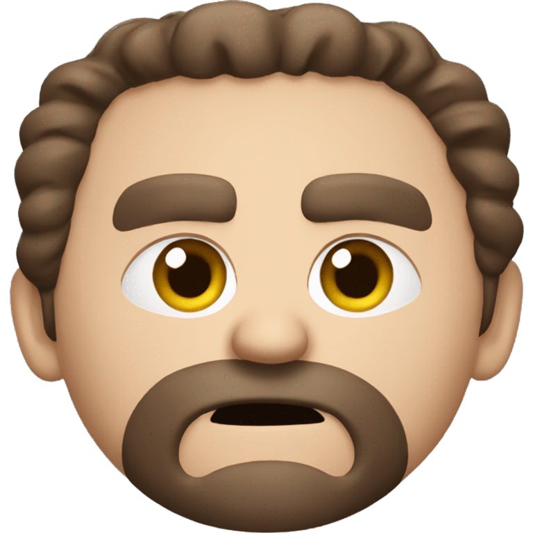 angry paul rudd head with beard and brown hair emoji