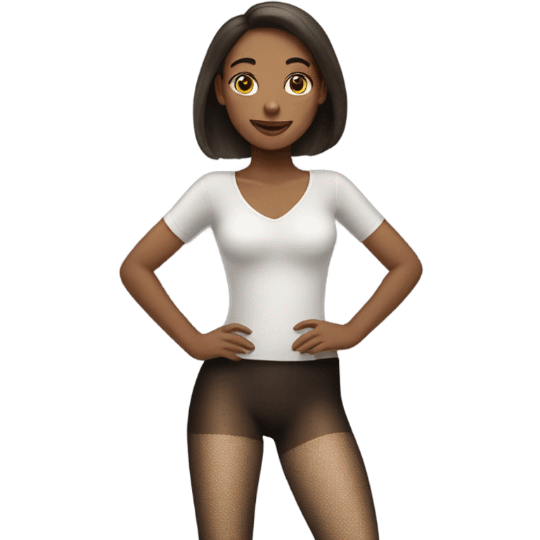 Woman wearing pantyhose emoji