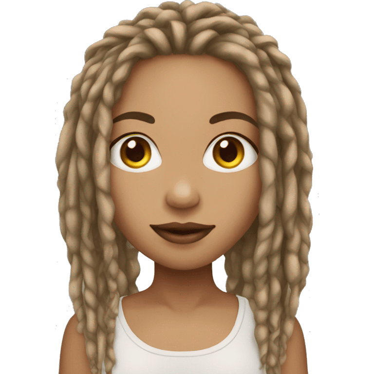 Light skin woman mini dreadlock emoji