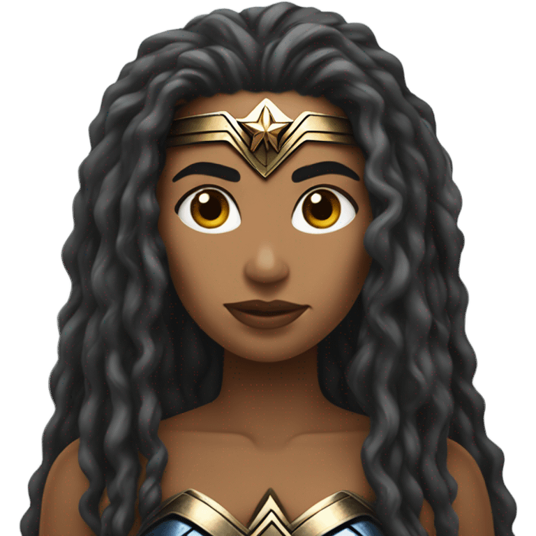 Wonder Woman in dreadlocks  emoji