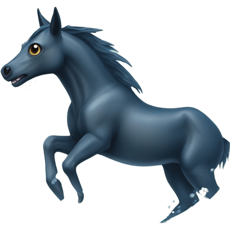 kelpie: Water-dwelling shape-shifting creatures that often appear as horses and lure unsuspecting victims into the water  emoji