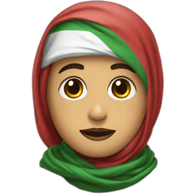 Palestine with scarf emoji