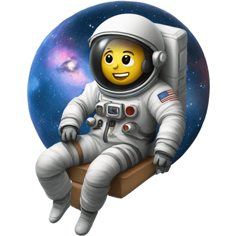 space-student-floating-in-space-with-galaxy emoji