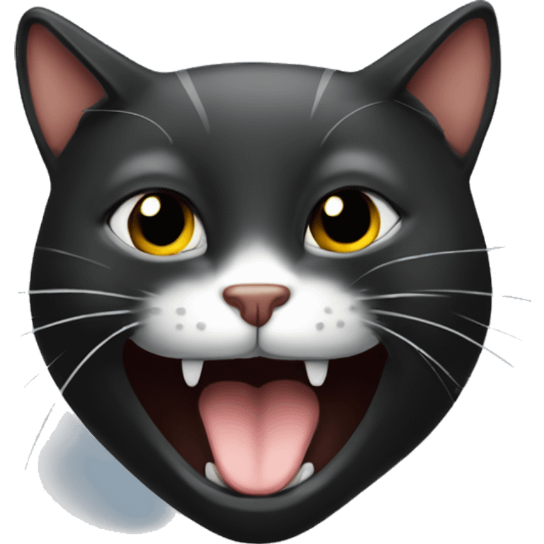 Gato negro amor emoji