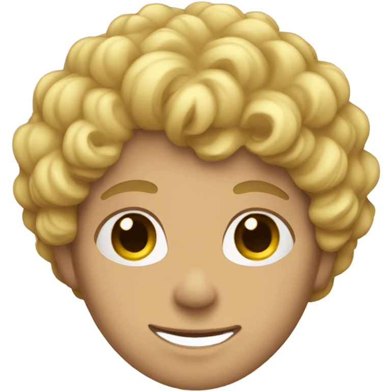 Blonde curly haired boy emoji