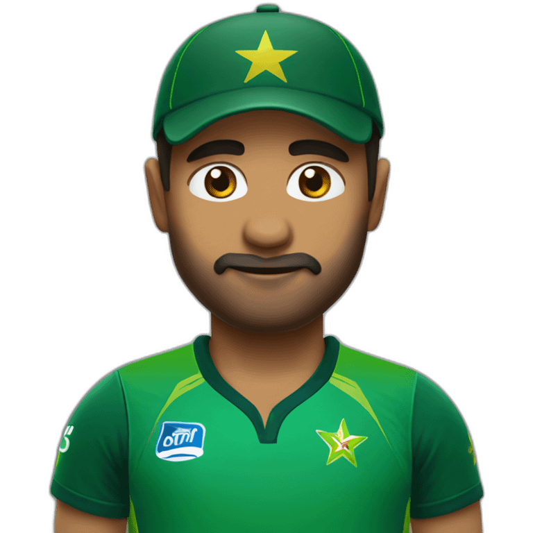 pakistna in cricket jersey emoji