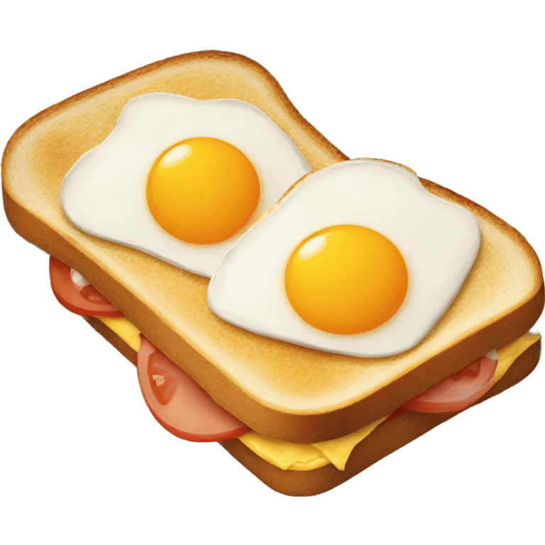 double egg sandwich on a plate emoji