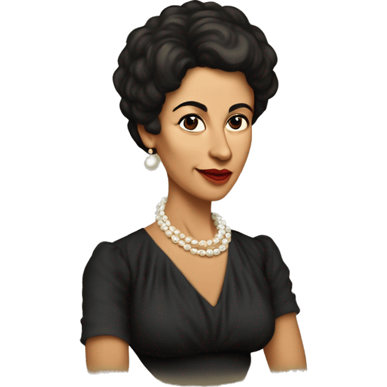 Lola Rodríguez de Tió was the first Puerto Rican-born woman poet to establish herself a reputation as a great poet throughout all of Latin America. short hair. pearls. emoji