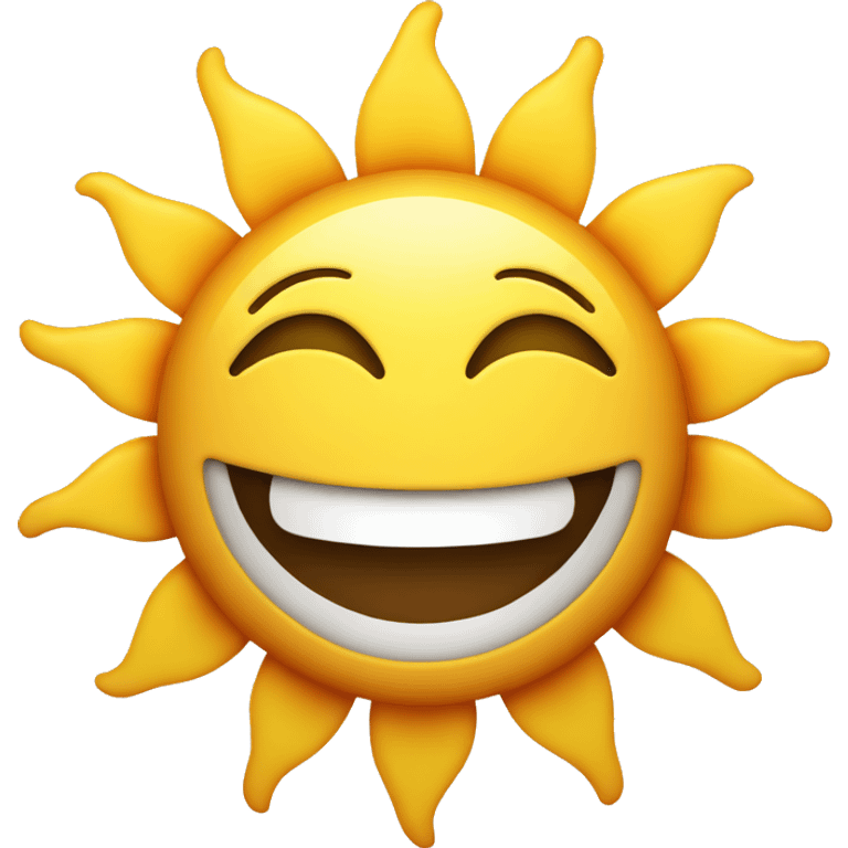 A sun smiling  emoji