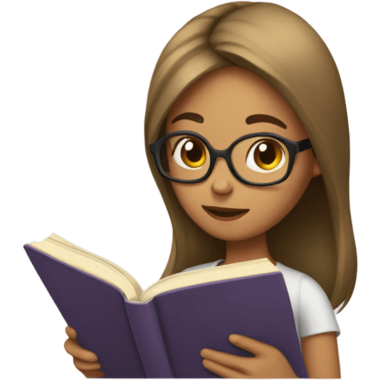 girl reading book emoji