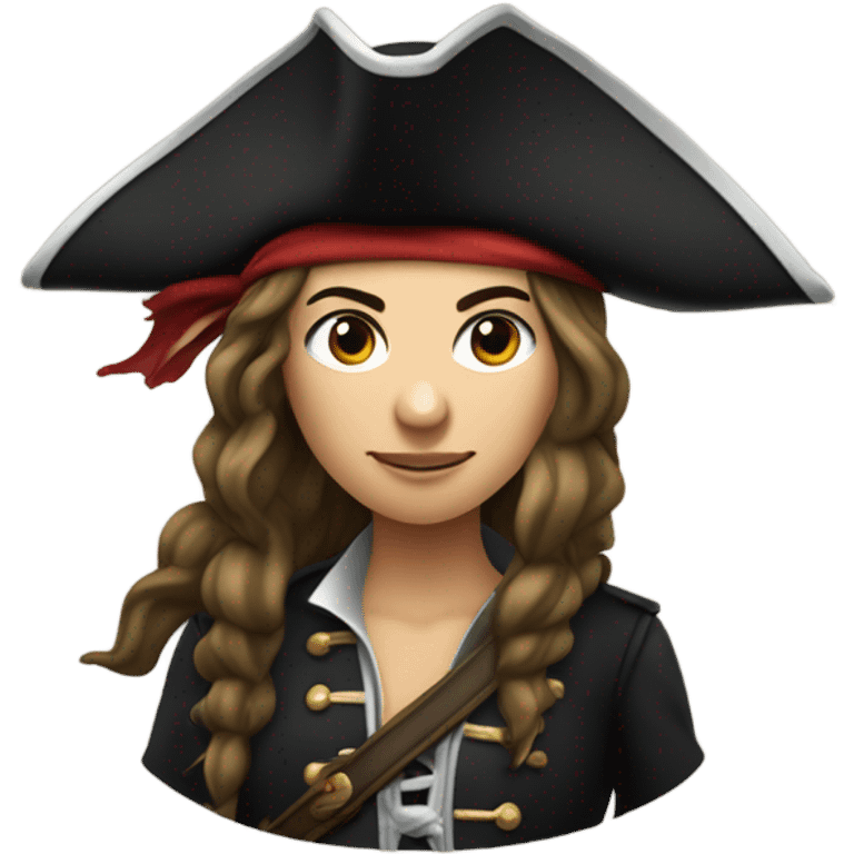 female pirate white emoji