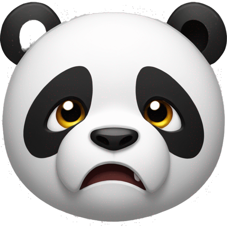 Panda is afraid emoji