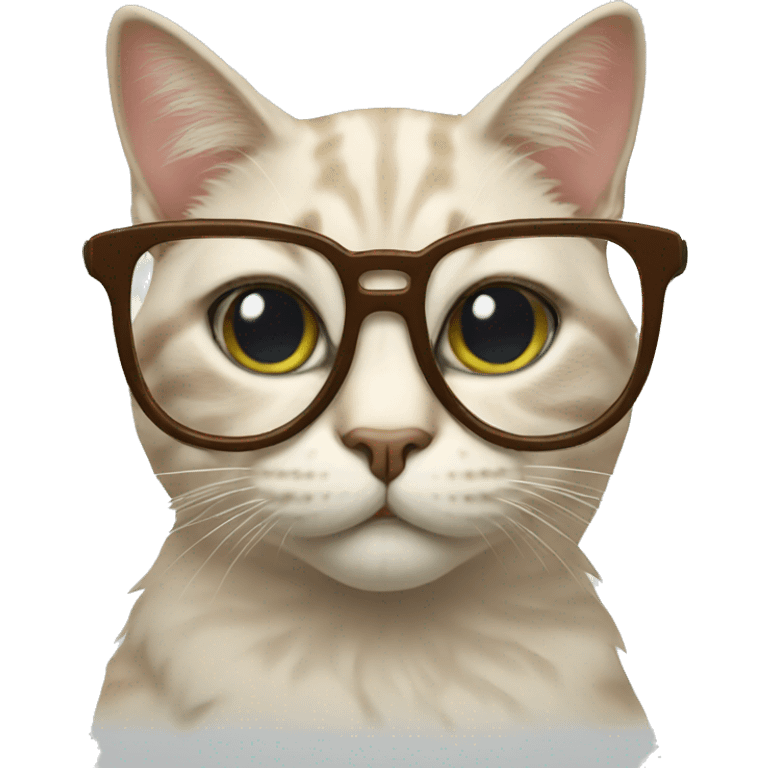 Cat with glasses emoji