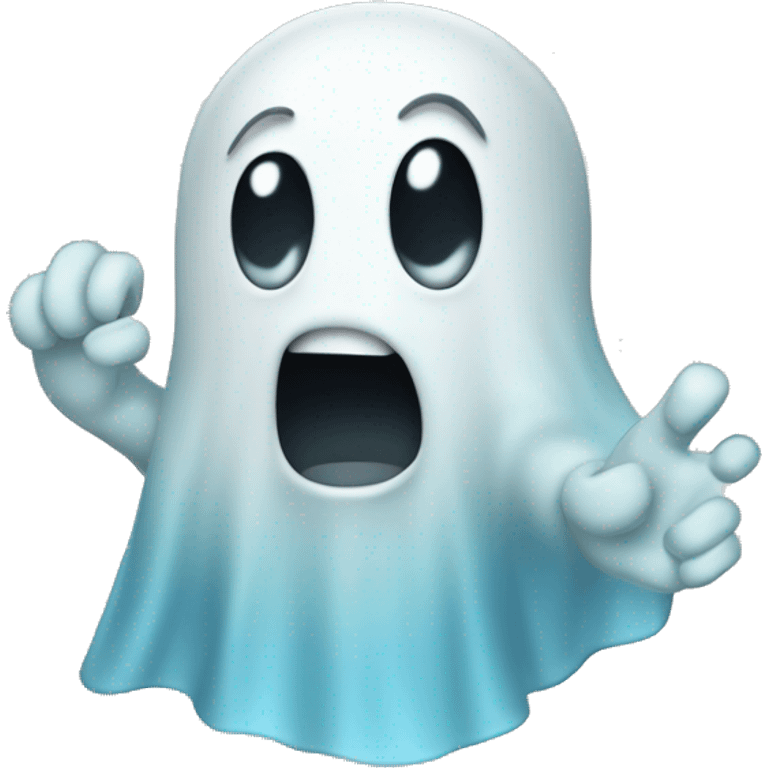 Create a ghost with the thumb down effect a the image is from a cartoon from the 80s emoji