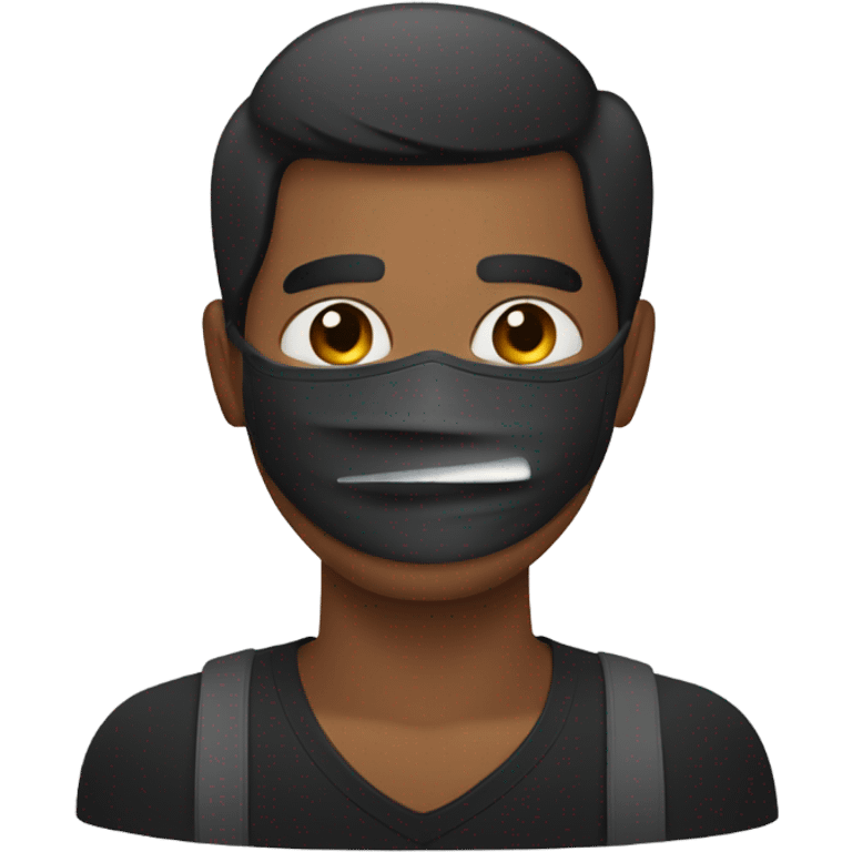 Hombre con mascarilla facial  emoji