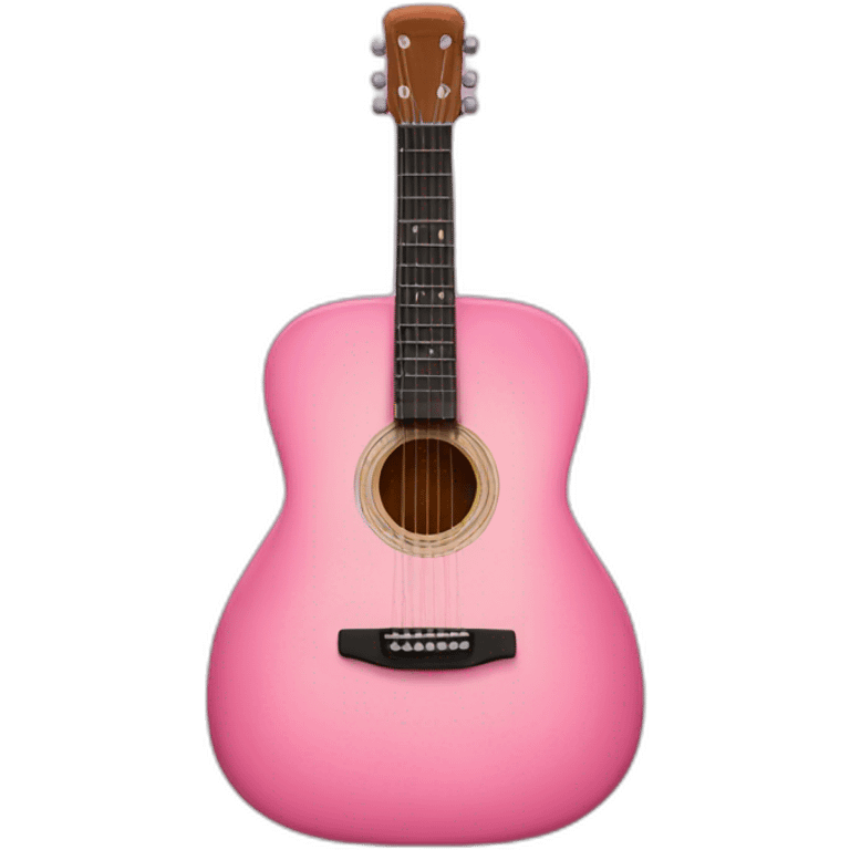 Pink Acoustic guitar emoji