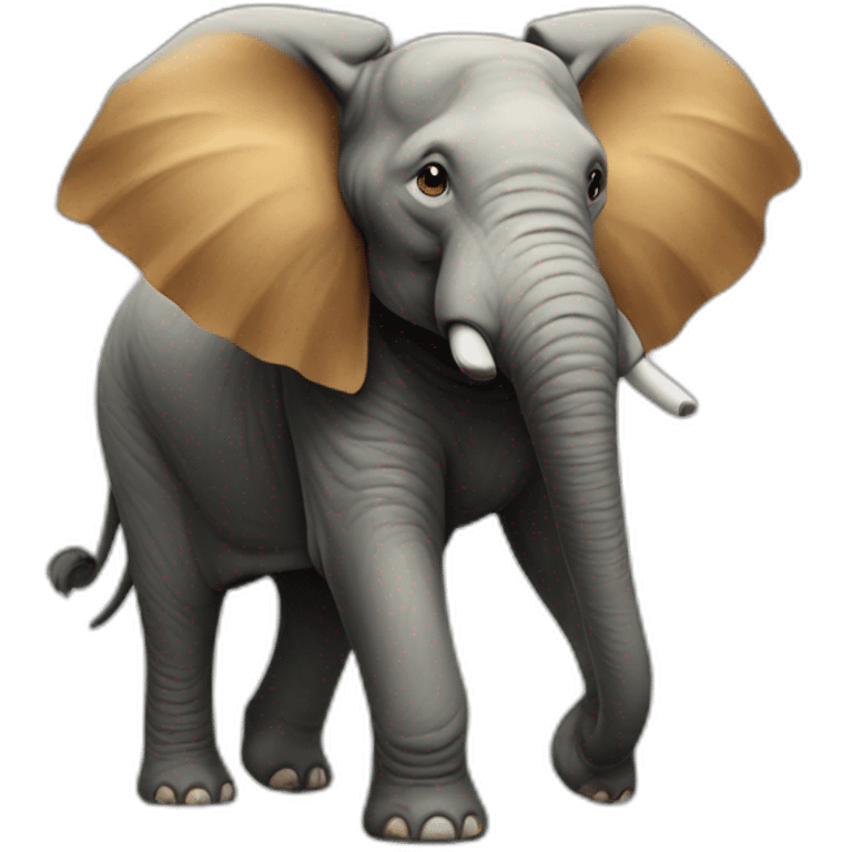 éléphant sur renard emoji