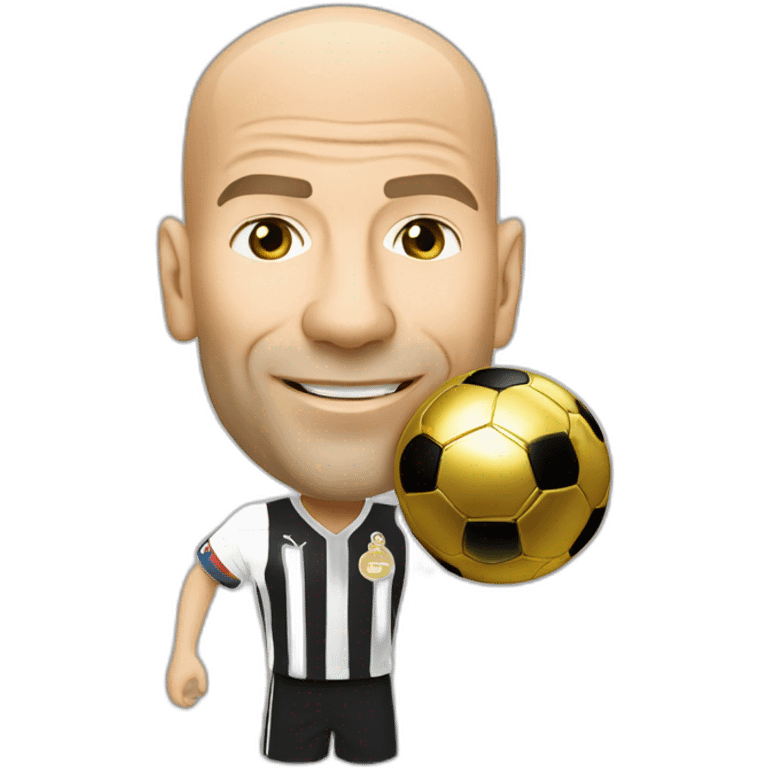 Zinedine Zidane avec le ballon d’or  emoji