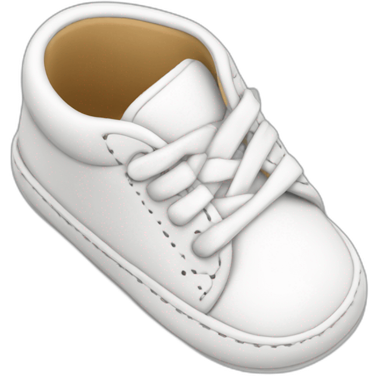 baby white shoe top view emoji