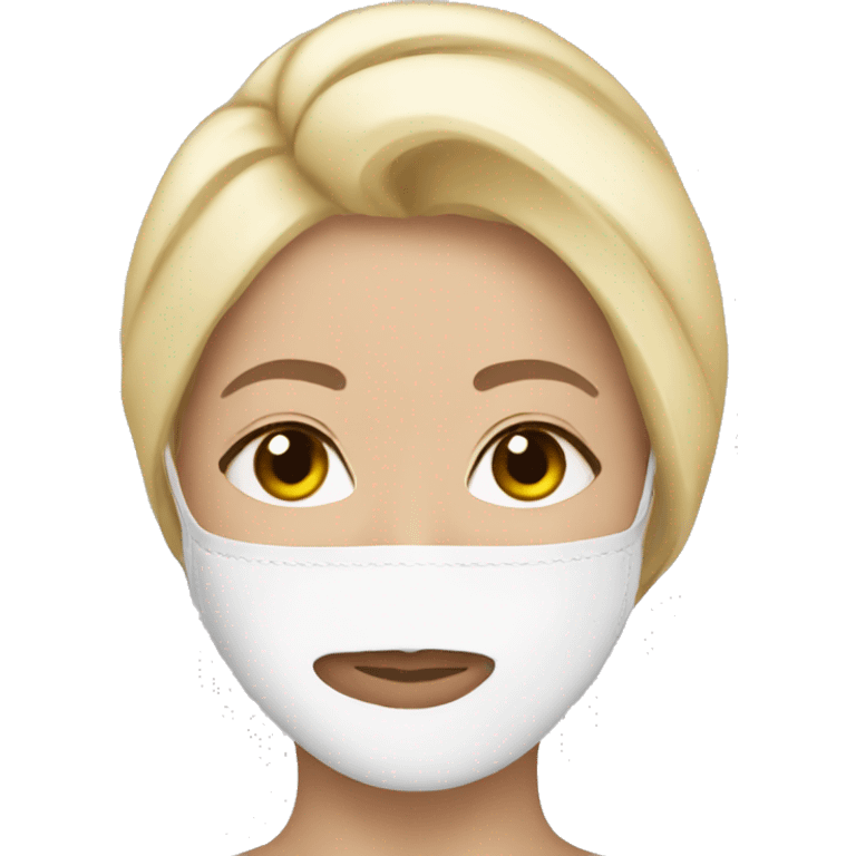 Facemask skincare blonde emoji