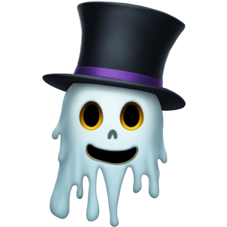 More Scary Ghost top hat  emoji