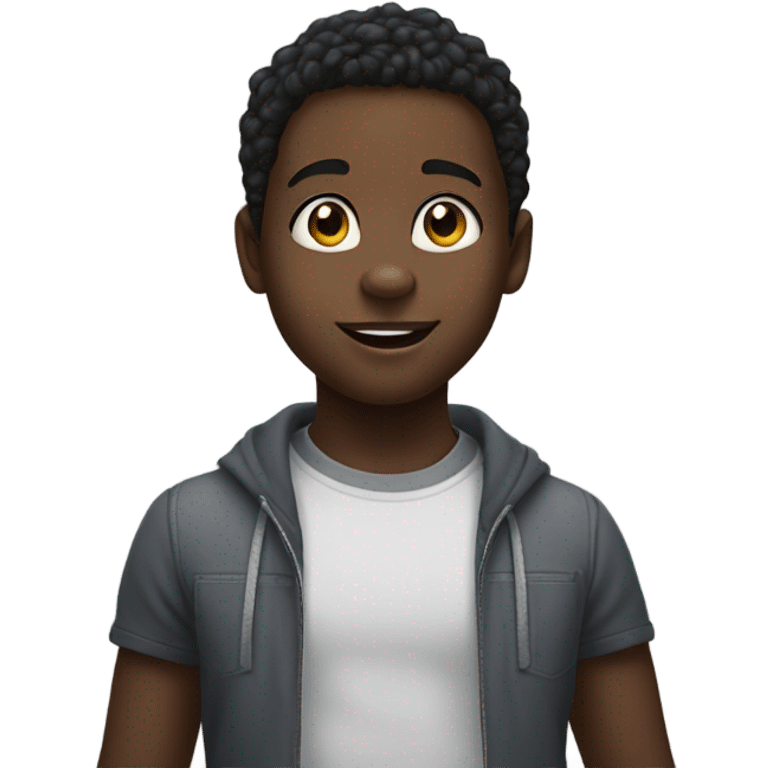 Black kid mewing  emoji