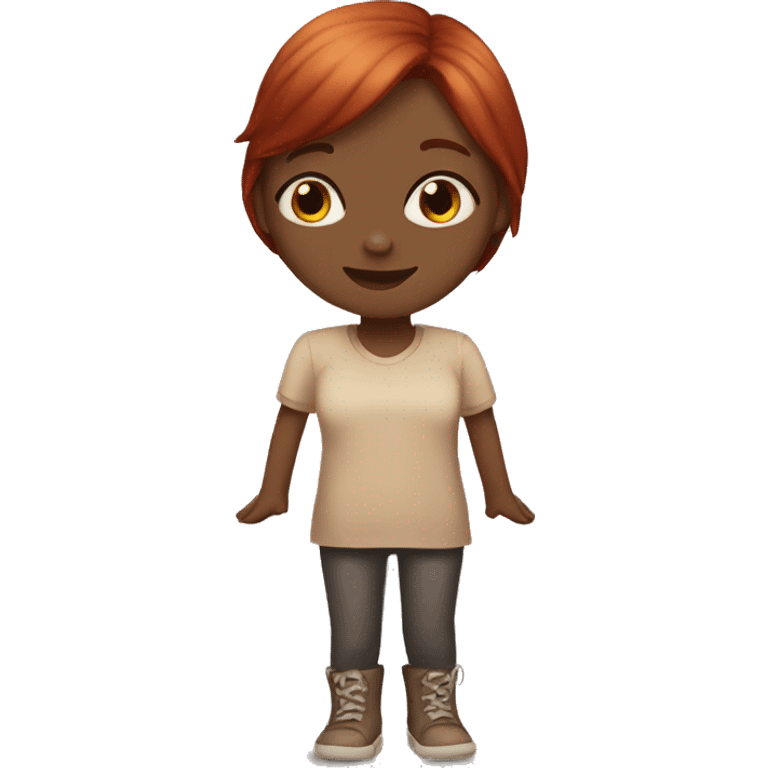 girl i don't know helpless hands up, darker red hair, light skin emoji