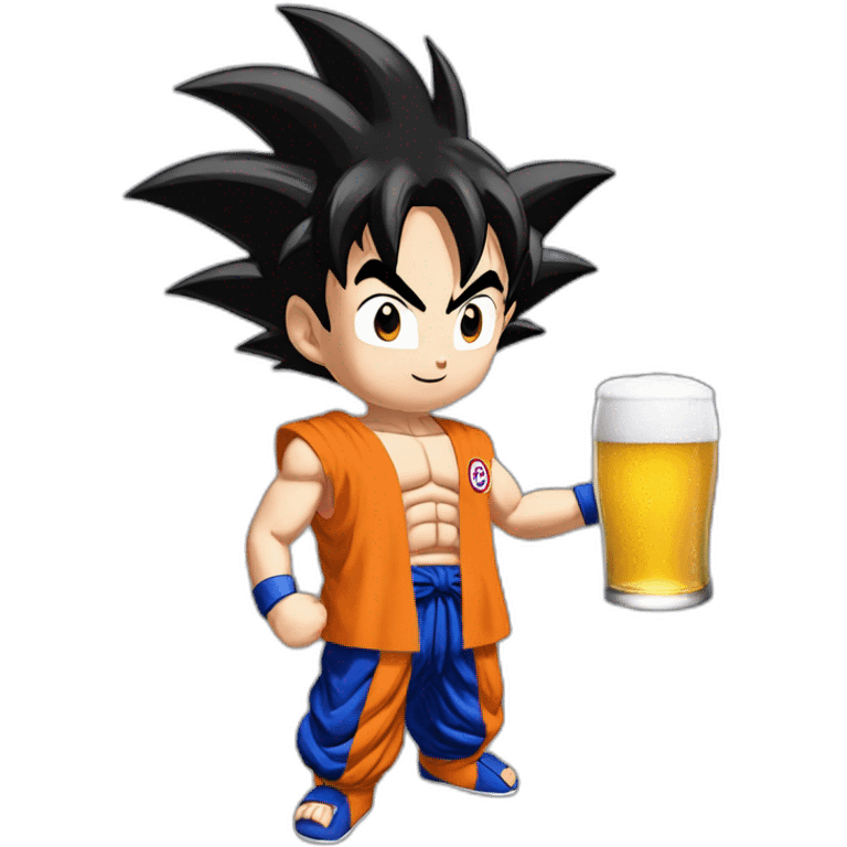 Son goku in ultra instinct drank beer emoji