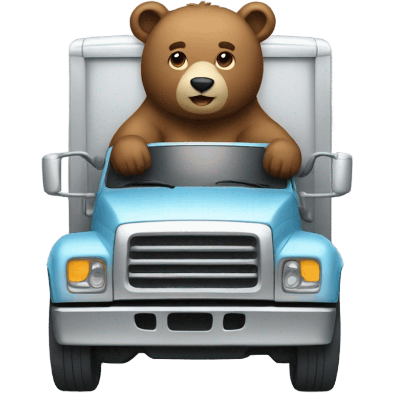 Bear driving truck emoji