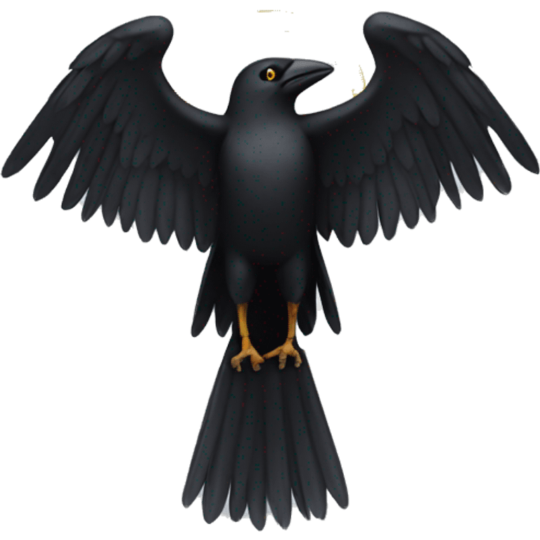 Crow with angel halo emoji