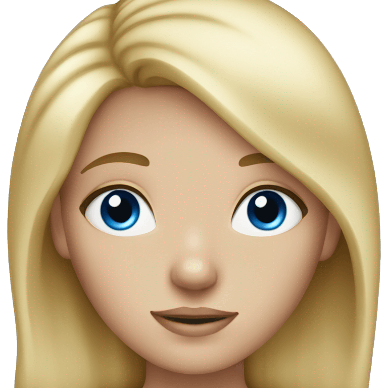 Blonde girl with blue eyes and freckles emoji