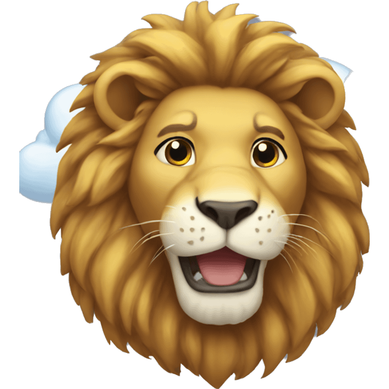 Lion on cloud emoji