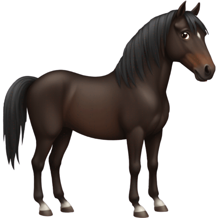 Dark brown horse emoji