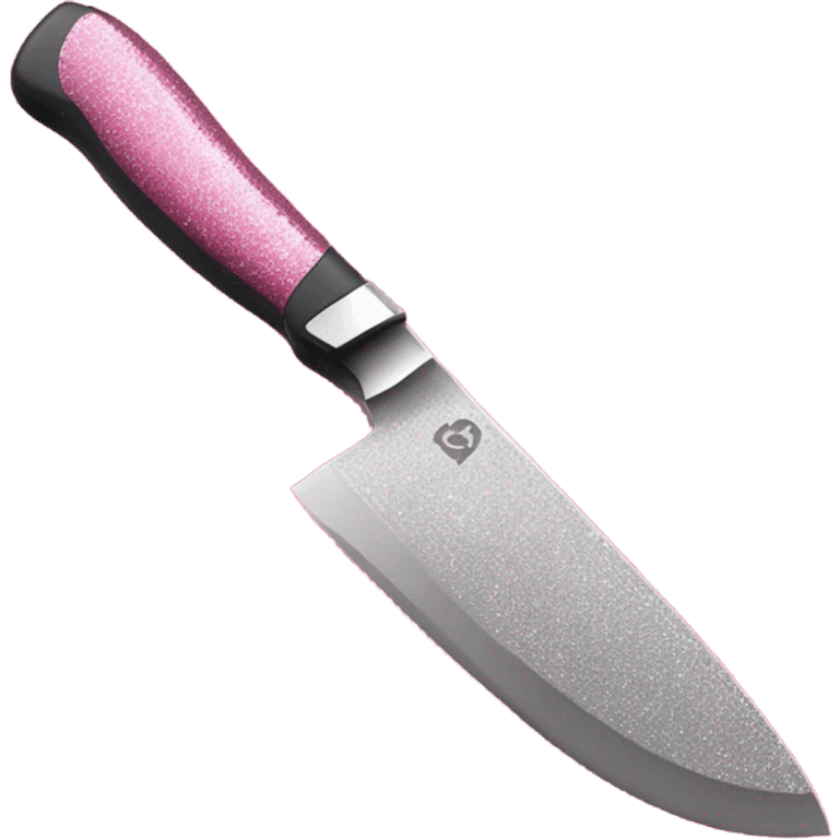 Pink glitter kitchen knife  emoji