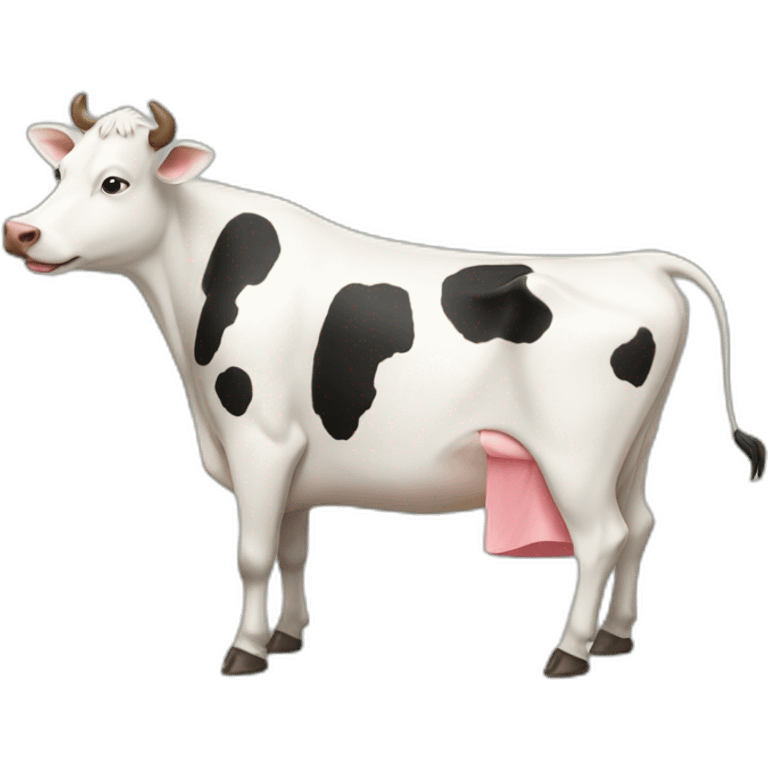 A cow giving a massage emoji