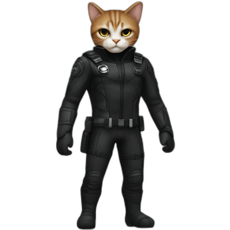 cat in nick fury suit full body emoji