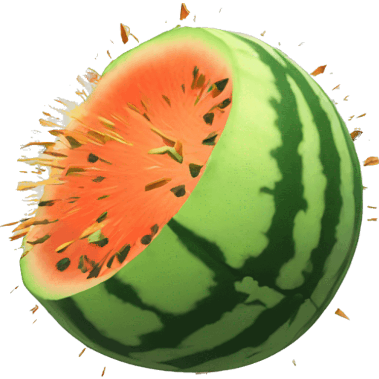 Exploding melon emoji