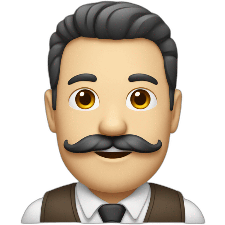 Un homme à la moustache brosse à dent bien carre emoji