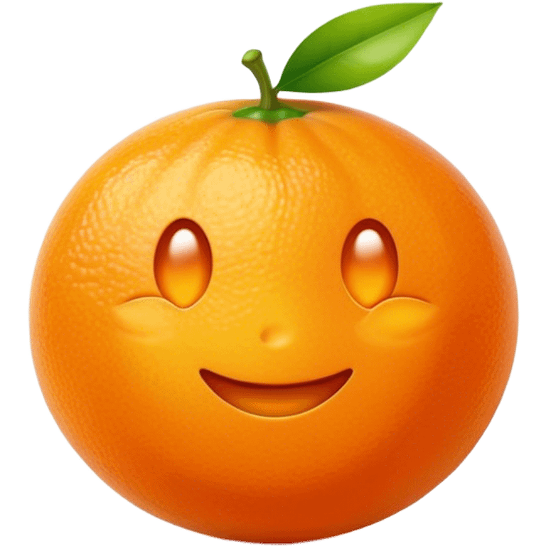 Cinematic Realistic Orange Emoji, Juicy and vibrant, with a bright, glossy skin that gleams in the light, revealing a slight texture from the natural pith. The orange segments peek through as the fruit radiates refreshing energy. Soft glowing outline, capturing the essence of a sweet, zesty burst of flavor in a perfect orange! emoji