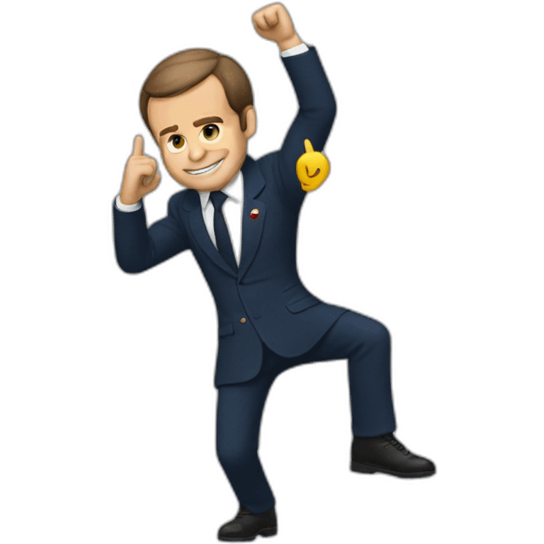 Macron qui dab emoji