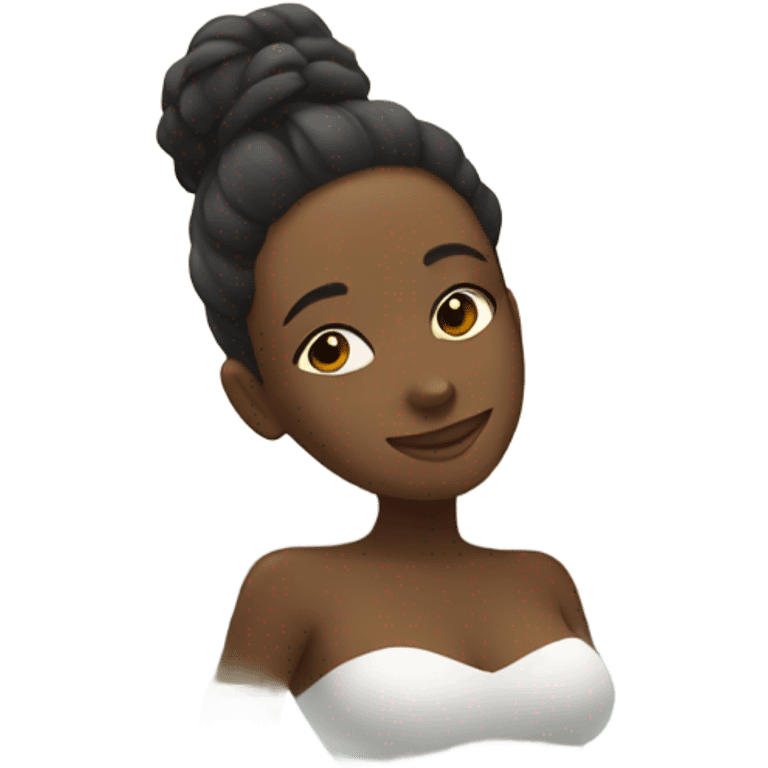 Girl relaxing in spa emoji