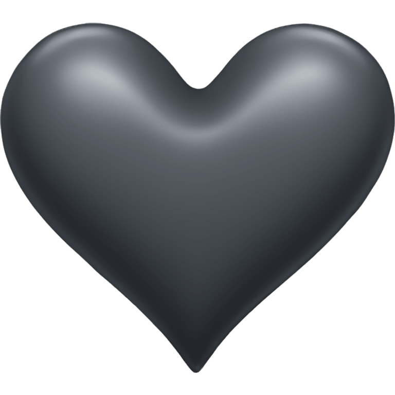 Dark grey heart emoji