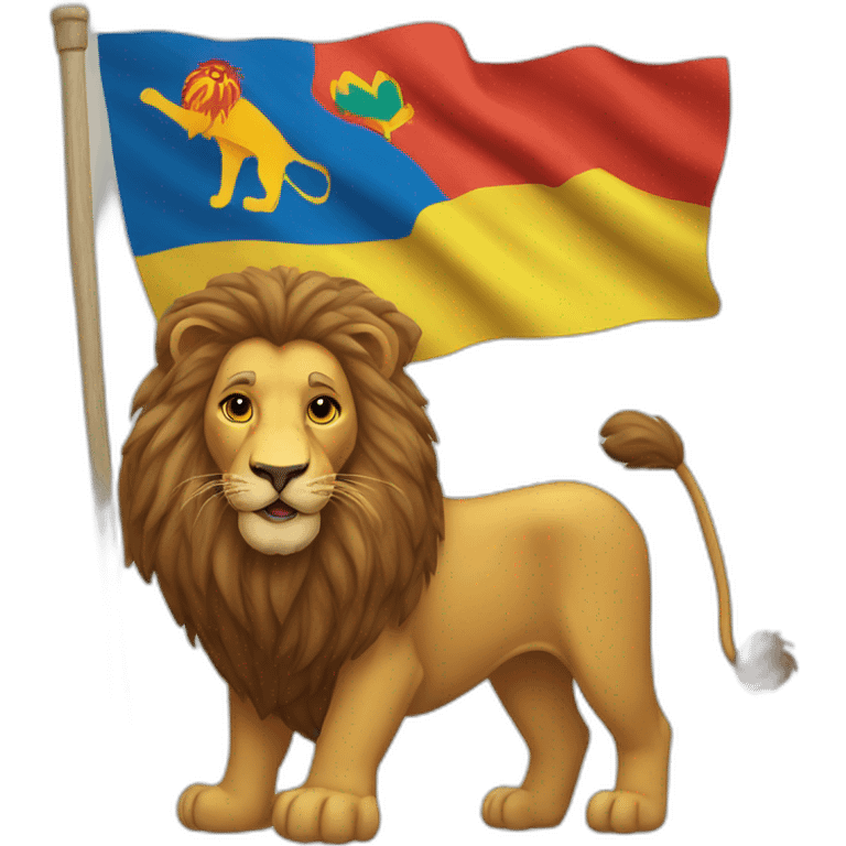 Lion-with-flag-kabyle emoji