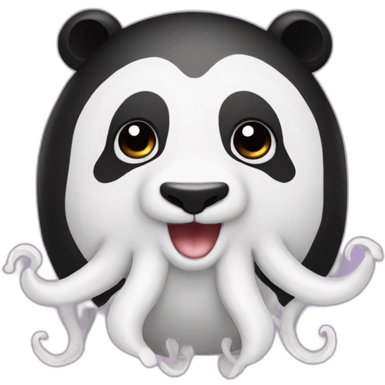 panda and squid in one face emoji