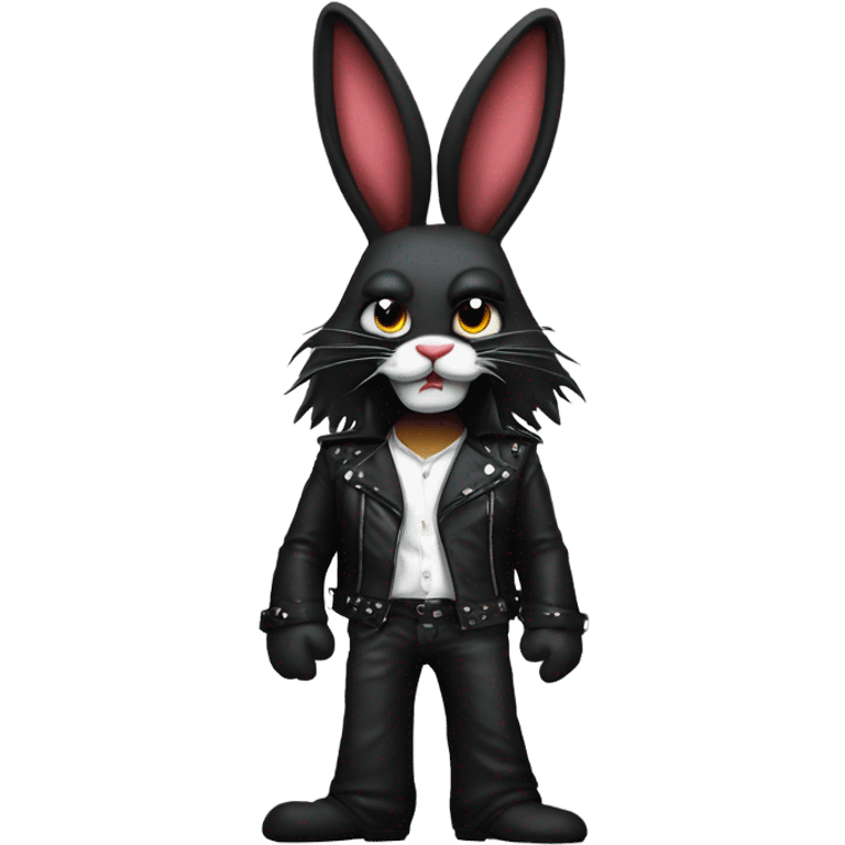 Rabbit dressed like Gene Simmons  emoji