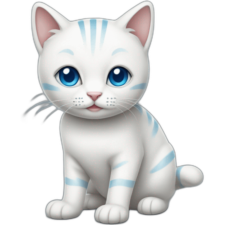 white-cat-with-stripes-blue-eyes-full-body emoji